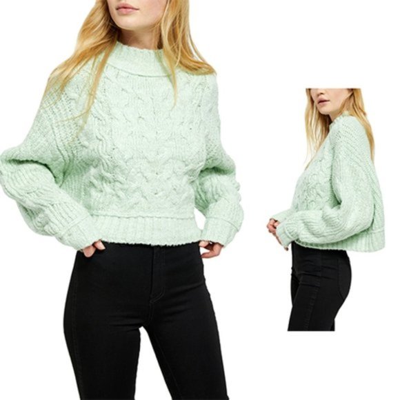Free People Sweaters - Free People Carousel Sweater Mint Green NWOT Med